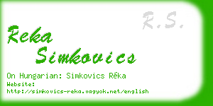 reka simkovics business card
